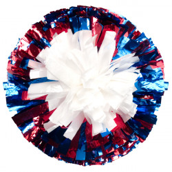 Two Colors Out, One Color In Metallic Cheerleader Pom Poms MSH-CMO