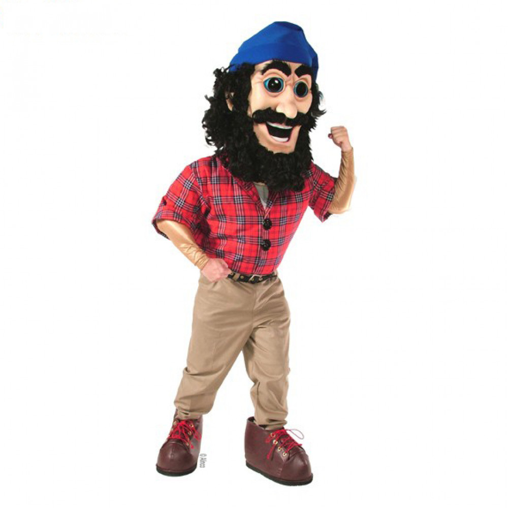 Mascot costume 475C Lumberjack (with muscles and jumbo shoes shown)